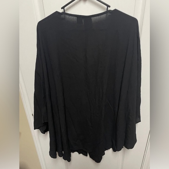 Original Anthony Large Black Poncho Shirt Nwot Sleeves Boho - Picture 6 of 11